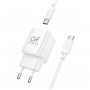 СЗУ Type-C + USB + кабель Type-C - Type-C, PD20W, QC3.0, GFPoWeR S73PQ-TT, белый (30/180)