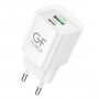 СЗУ Type-C + USB, PD20W, QC3.0, GFPoWeR S73PQ, белый (30/180)