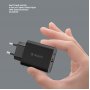 СЗУ Type-C + USB, PD45W, QC4.0, Deppa, чёрный