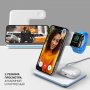 Беспроводное ЗУ, 20W, 3 в 1 Charging Stand Neo: iPhone, Apple Watch, Airpods, Deppa, белый